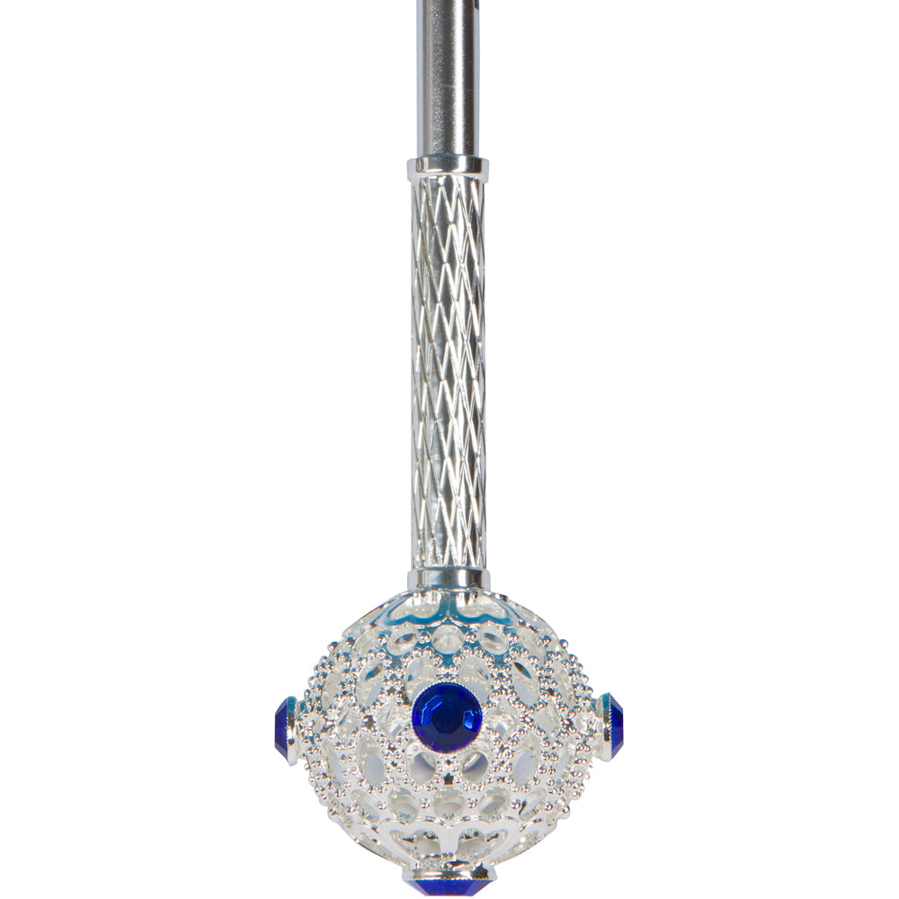 CHIC Blue Flower with round jeweled handle -  COMPACT