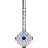 CHIC Blue Flower with round jeweled handle -  COMPACT