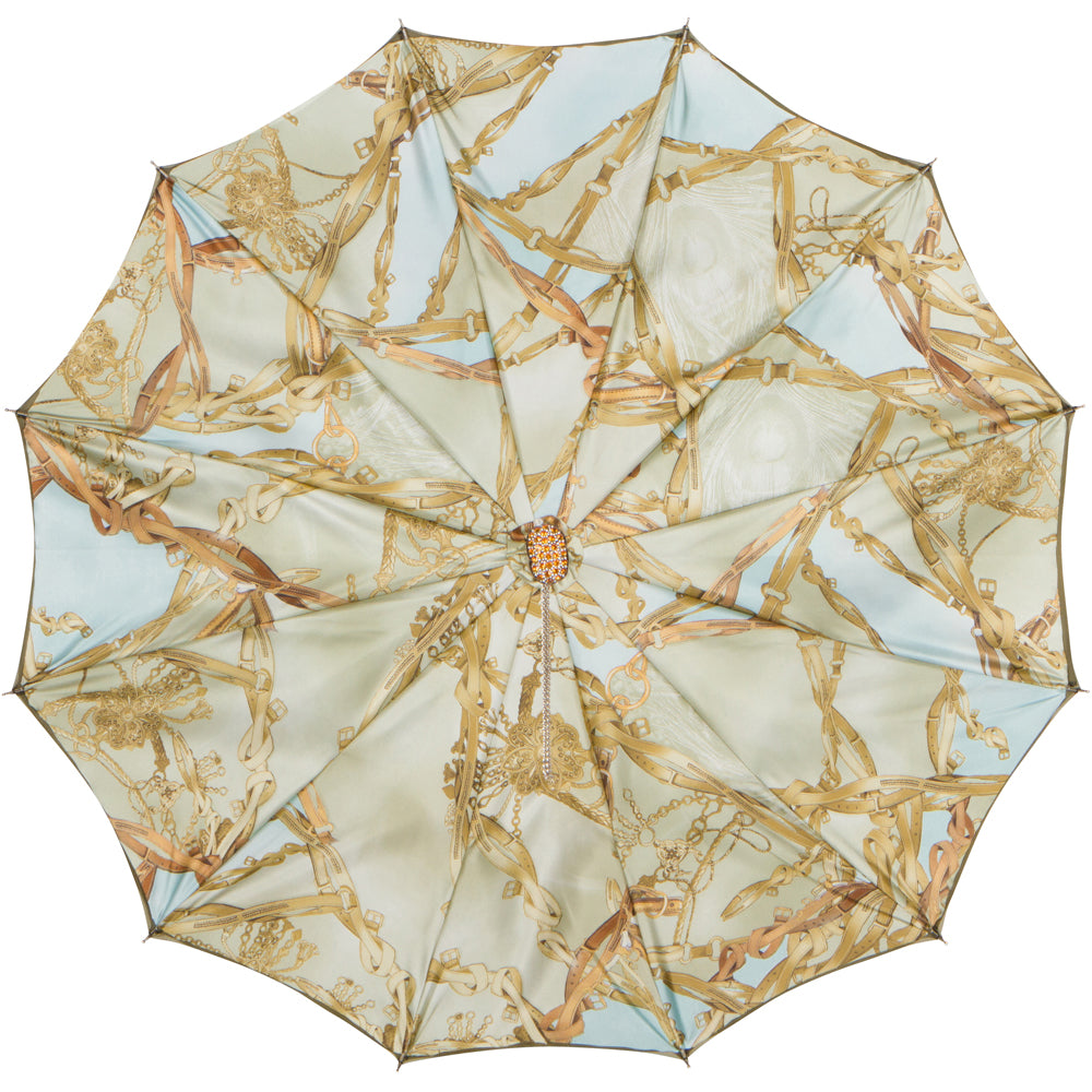 LUXE Equestrian with wood and genuine Swarovski accent handle