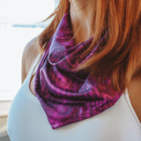 Pink paisley pattern 50+ UPF mask/scarf hybrid
