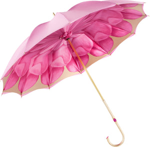 LUXE Pink flower with curved jeweled handle