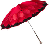 LUXE Red Flower with antique jeweled handle