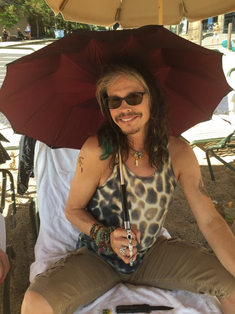 LUXE black exterior with red leopard interior and genuine Swarovski knuckle handle