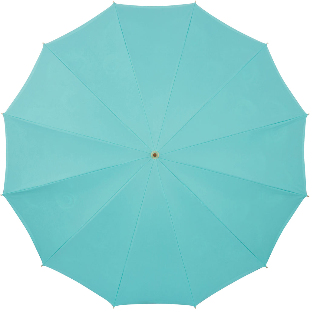 LUXE Teal Peacock with straight metal jeweled handle