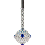 CHIC Blue Flower with round jeweled handle -  COMPACT