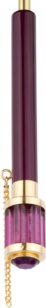 LUXE Purple Flower with lucite jeweled handle