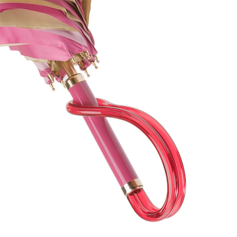 NEW!!  LUXE Pink Flower with Looped Lucite Handle