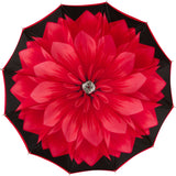 Luxe Red Flower with lucite jeweled handle